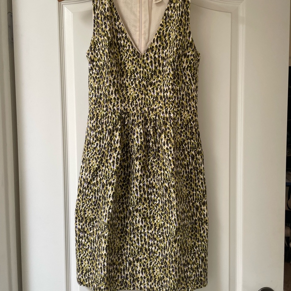J. Crew Leopard Print Midi Dress